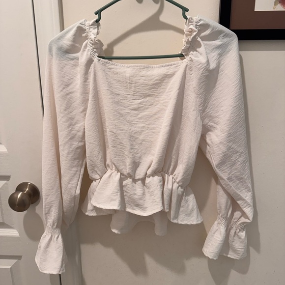 Altar'd State Cream Ruffle Blouse - Picture 4 of 4